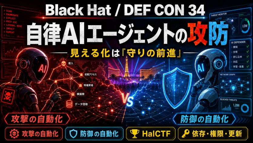 Black Hat/DEF CON 34｜自律AIエージェントの攻防と「守りの前進」