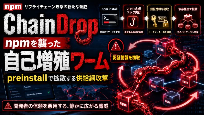 ChainDrop｜npmを襲った自己増殖ワームと供給網攻撃