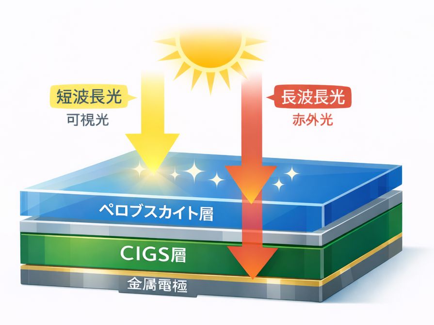 タンデム太陽電池の構造