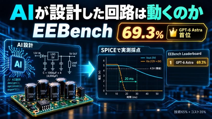 AIが設計した回路は動くのか｜EEBenchが69.3%を測った方法