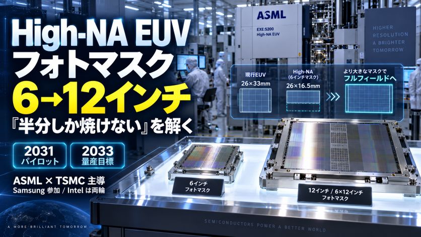 フォトマスクが6インチから12インチへ｜High-NA EUVの「半分しか焼けない」を業界で解く
