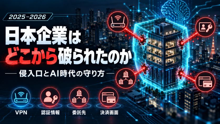 日本企業はどこから破られたのか｜2025〜2026年の侵入口とAI時代の守り方
