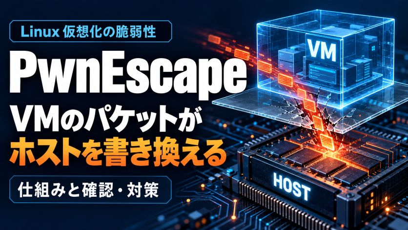 PwnEscape（CVE-2026-99999）｜VMのパケットがホストを書き換える穴と確かめ方