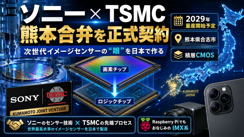 ソニー×TSMCが熊本合弁を正式契約｜次世代イメージセンサーの「眼」を日本で作る