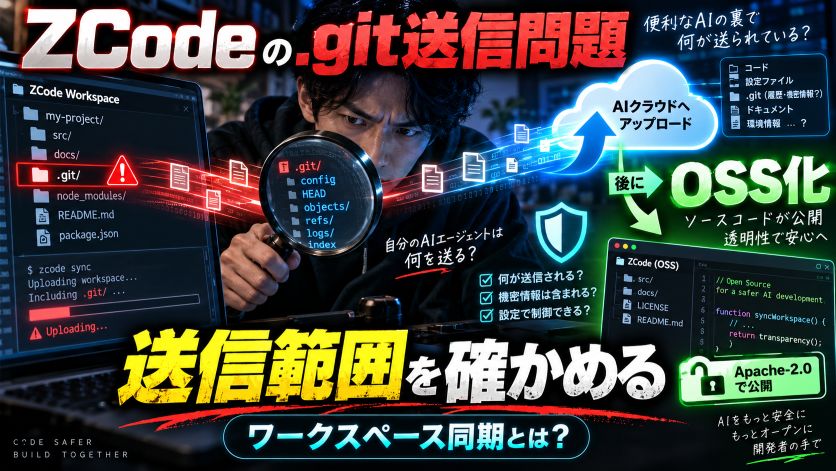 ZCode の .git 送信問題と OSS 化｜ワークスペース同期とは・自分の AI エージェントの送信範囲を確かめる手順