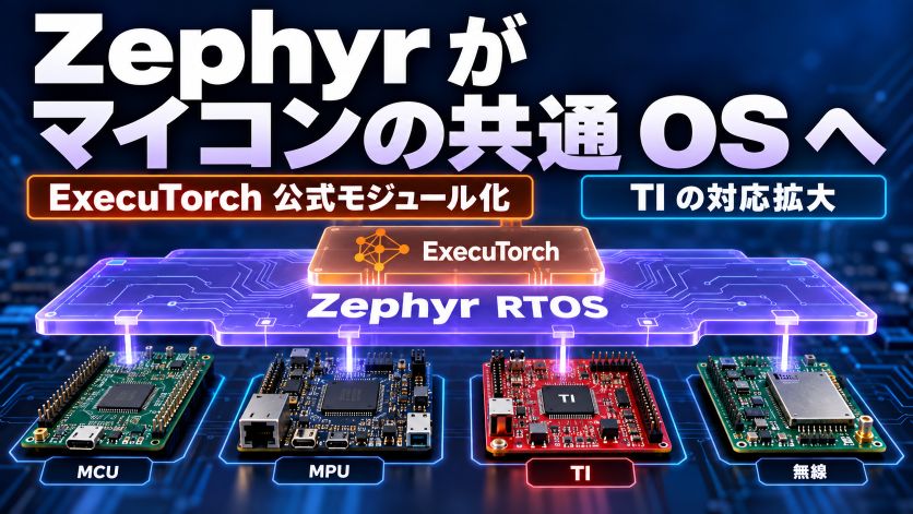 Zephyr がマイコンの共通 OS へ｜ExecuTorch 公式モジュール化と TI の全面対応