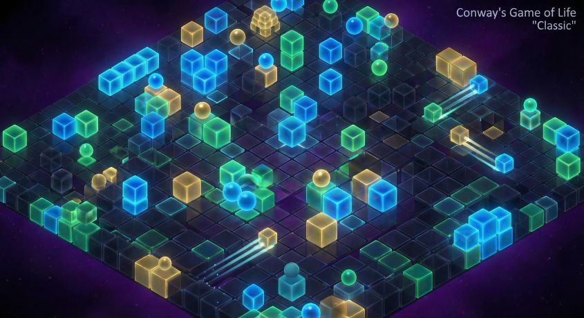 ライフゲームのパターン：安定と変化のバランス