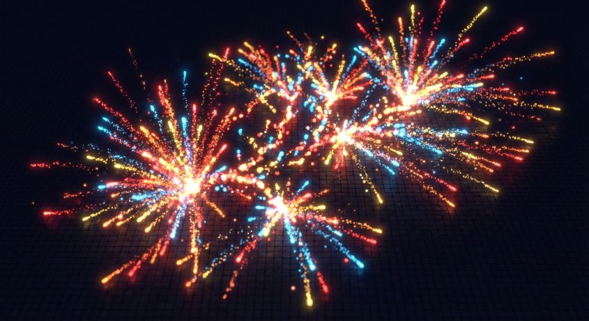 Seedsルールのパターン：爆発的な増殖と消滅