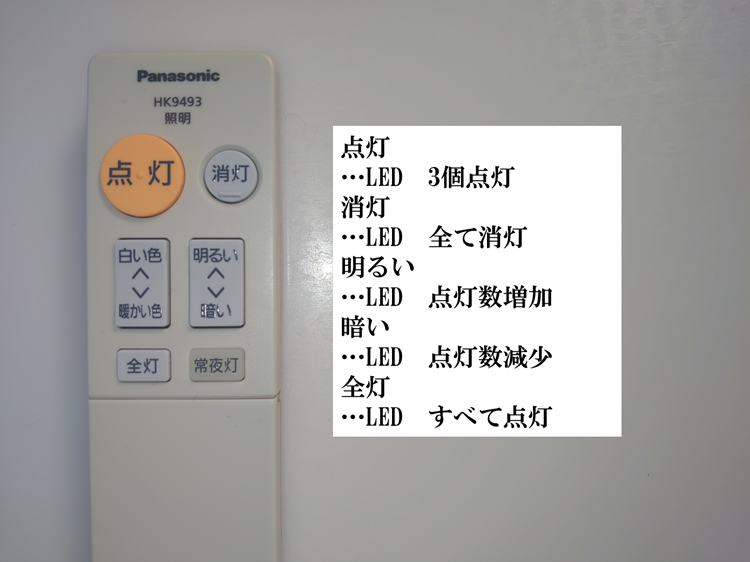 赤外線リモコンでのLED制御回路
