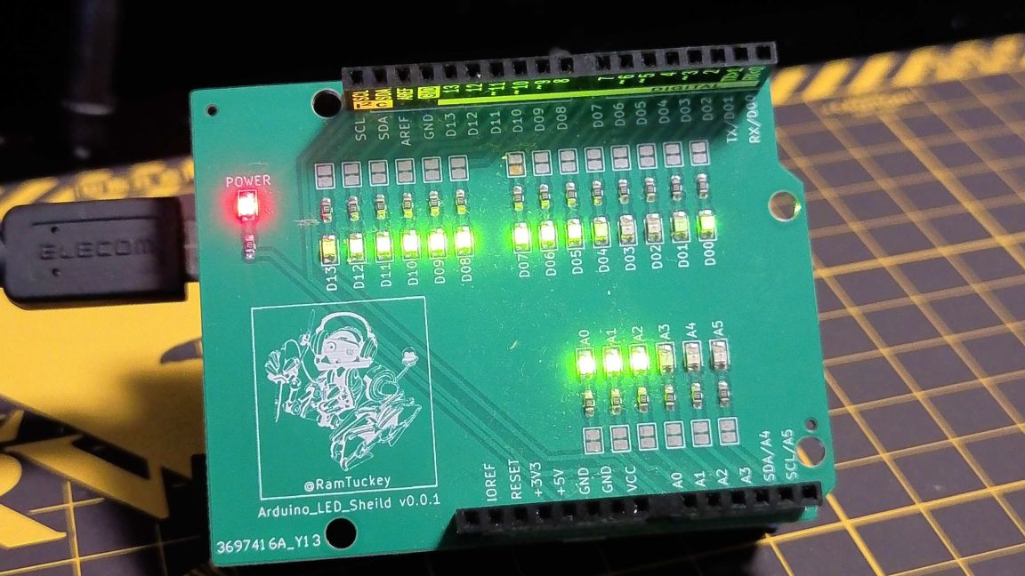 滑らかに光るLED（フリッカーなし）