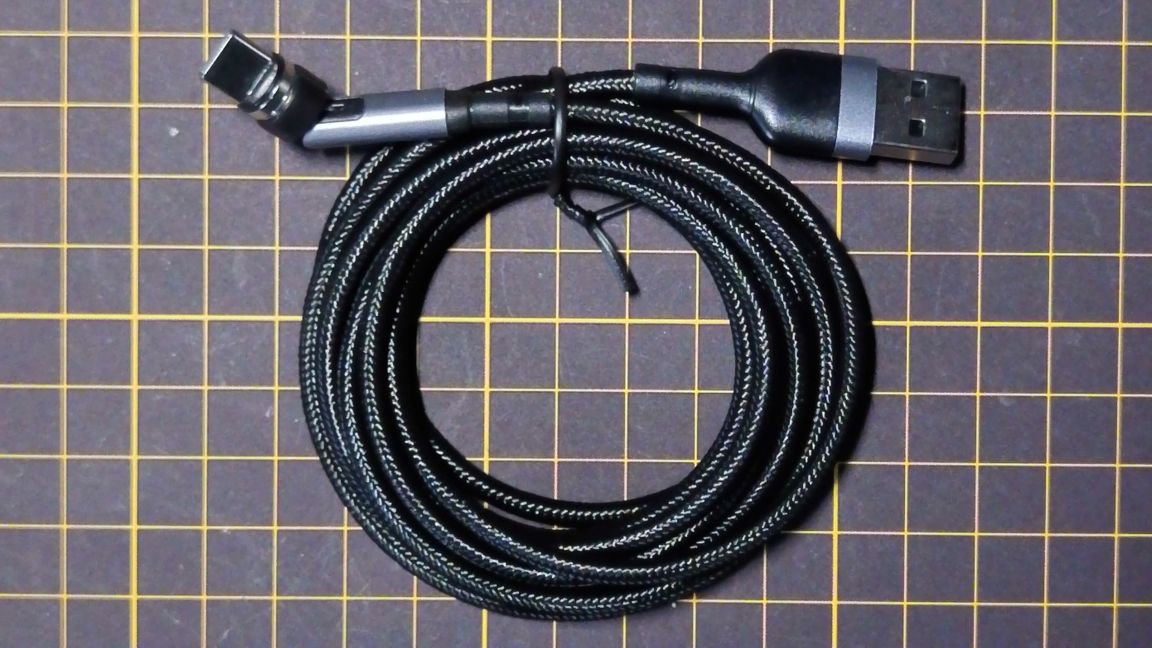 マグネット式着脱USBケーブル