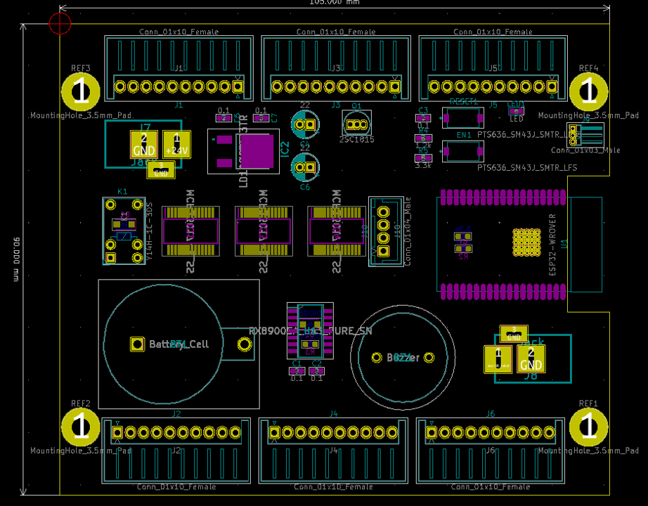 KiCad部品配置図