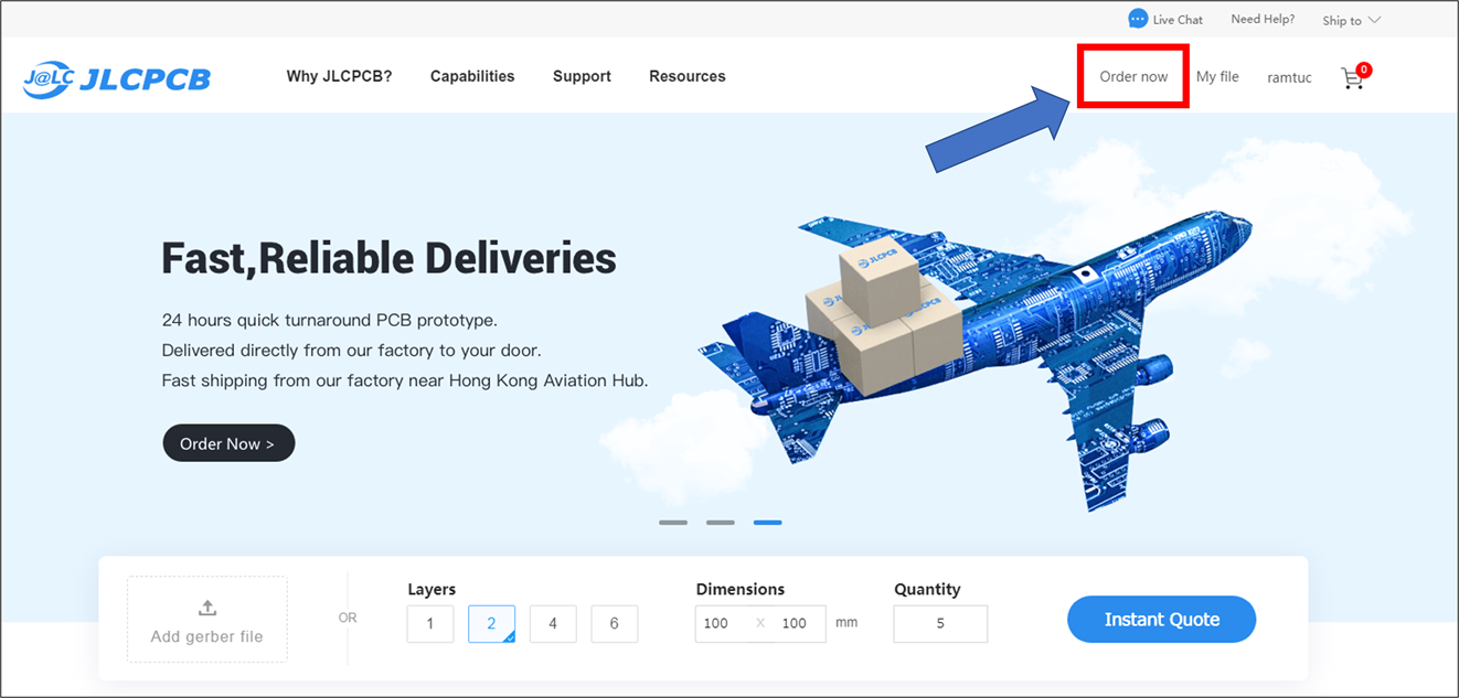JLCPCBへのアップロード
