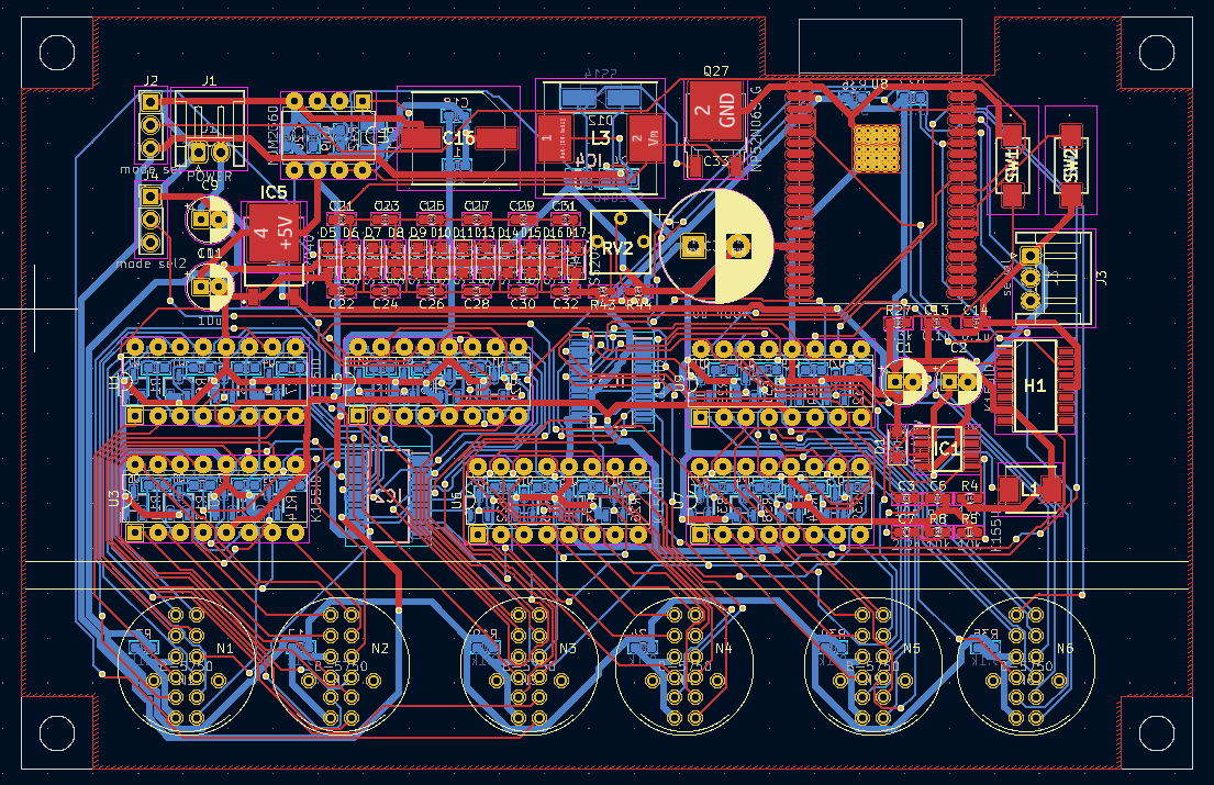 ニキシー管時計回路図