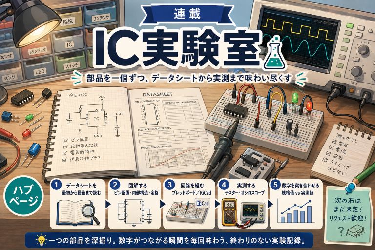 【連載】IC実験室 ― 部品を一個ずつ、データシートから実測まで味わい尽くす
