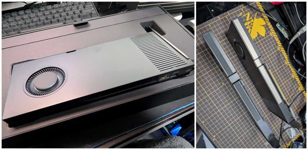 RTX PRO 4000 Blackwell 実物（1スロット厚）