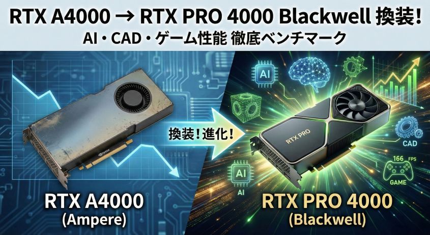 RTX A4000からRTX PRO 4000 Blackwellへ換装！AI・CAD・ゲーム性能を徹底ベンチマーク