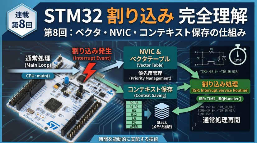 STM32 Series #8: Understanding Interrupts — Vector Table, NVIC, Context Saving, and TIM2 Implementation