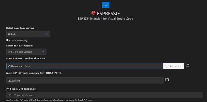 バージョン選択とインストールパス設定